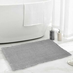 NEW Waffle Bath Mat - 18” x 30” Super Absorbent & Non Slip Machine Washable Grey